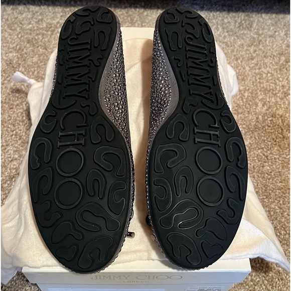 Jimmy CHOO grey studded ballerinas - Picture 2 of 2